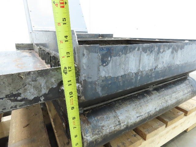 Enomoto MA-400H 23"x 7' 4"L Chip Conveyor 20"Belt 41"Infeed 47-52"H 230V 3PH