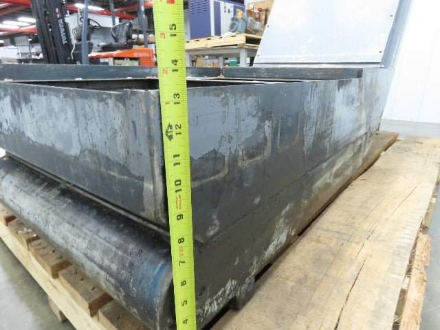 Enomoto MA-400H 23"x 7' 4"L Chip Conveyor 20"Belt 41"Infeed 47-52"H 230V 3PH