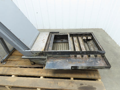 Enomoto MA-400H 23"x 7' 4"L Chip Conveyor 20"Belt 41"Infeed 47-52"H 230V 3PH