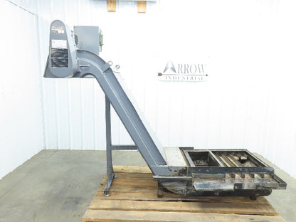 Enomoto MA-400H 23"x 7' 4"L Chip Conveyor 20"Belt 41"Infeed 47-52"H 230V 3PH