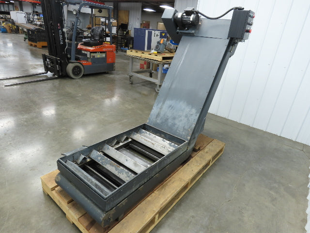 Farris Chip Conveyor Scraper Drag Chain w/Filter 23"x 42"Infeed 44"H 86"L 230V