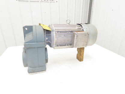 Sew Eurodrive FA67/G DRN100L4/TF/ES7C Parallel Gearmotor 33rpm 5Hp 230/460V 53.7