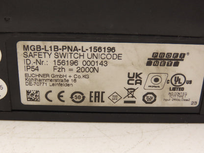 Euchner MGB-L1B-PNA-L-156196 Guard Locking/Guard-Lock-Monitoring System W Handle