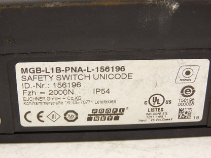 Euchner MGB-L1B-PNA-L-156196 Guard Locking/Guard-Lock-Monitoring System W Handle