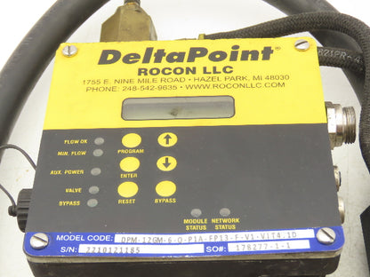 Rocon DPM-12GM-6-Q-P1A-FP13-F-V1-VIT4.1D Delta Point Water Flow Monitor Manifold
