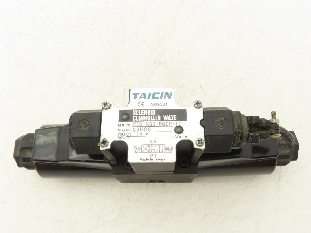 Taicin KS0-G02-66CP-10 Hydraulic Directional Control Solenoid Valve 24VDC Coil