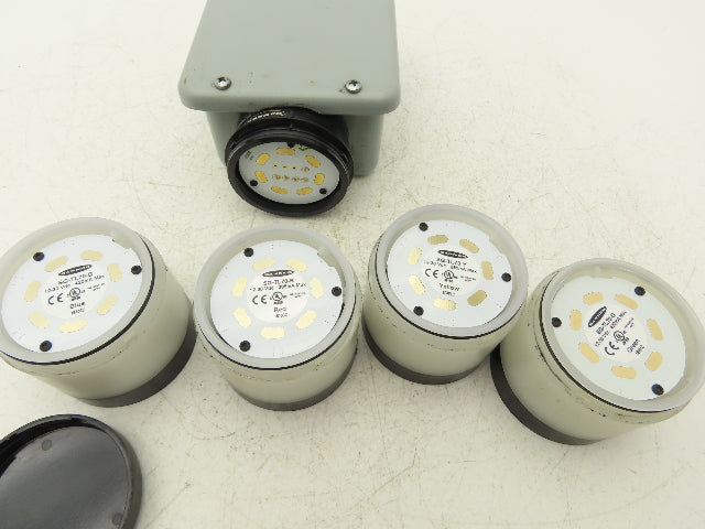 Banner TL70GYRB 70mm LED Tower Light Green Yellow Red Blue Dip Switch 12-30VDC