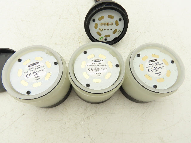 Banner B-TL70-5-16 70mm LED 3 Light Tower Green Yellow Red Dip Switch 12-30VDC