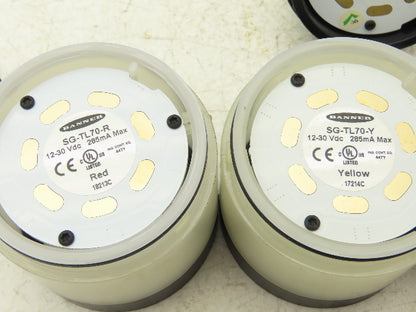 Banner B-TL70-5-16 70mm LED 3 Light Tower Green Yellow Red Dip Switch 12-30VDC