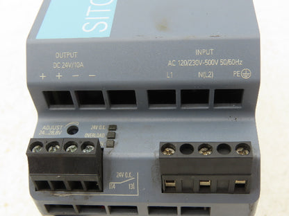 Siemens 6EP1334-3BA10 SITOP PSU200M 10A 24V Power Supply 120-500V Input
