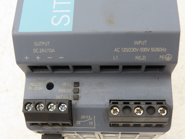 Siemens 6EP1334-3BA10 SITOP PSU200M 10A 24V Power Supply 120-500V Input