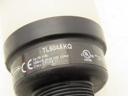 Banner TL504AKQ 50mm Light Stack Tower Multi Color 18-30 VDC 4 Segment 4/Pin M12