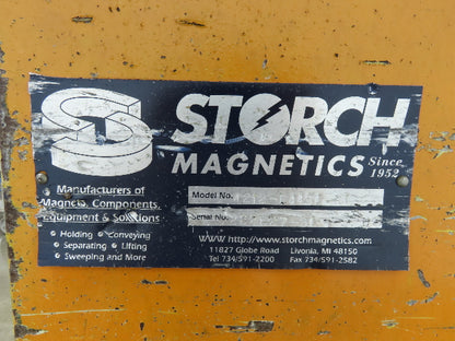 Storch 12"x 85"L Magnetic Slide Chip Conveyor 33"Infeed 48"Discharge 230/460V