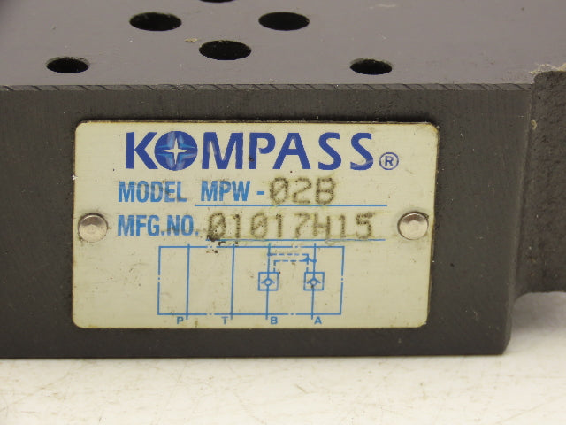 Kompass MPW-02B Hydraulic Manifold Modular Pilot Operated Chack Valve Size 2