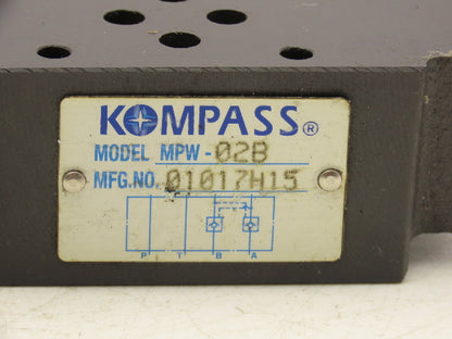 Kompass MPW-02B Hydraulic Manifold Modular Pilot Operated Chack Valve Size 2