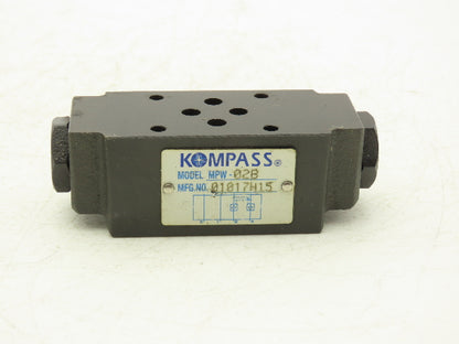 Kompass MPW-02B Hydraulic Manifold Modular Pilot Operated Chack Valve Size 2