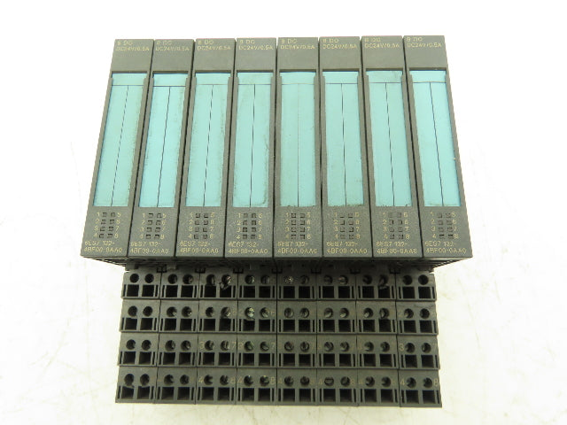 Siemens 6ES7 132-4BF00-0AA0 SIMATIC 8PT Digital Output W/Terminal 24VDC Lot Of 8
