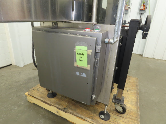 Automatic Case Flipper 4-1/2"x 8' Tabletop Belt Conveyor 78 FPM Box Turner 115V