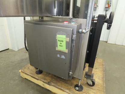 Automatic Case Flipper 4-1/2"x 8' Tabletop Belt Conveyor 78 FPM Box Turner 115V