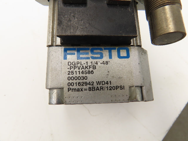 Festo DGPL-1 1/4"-48"-PPVAKFB Rodless Cylinder Linear Drive Actuator 48" Stroke