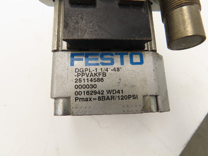 Festo DGPL-1 1/4"-48"-PPVAKFB Rodless Cylinder Linear Drive Actuator 48" Stroke