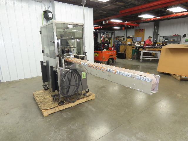 Automatic Case Flipper 4-1/2"x 10' Tabletop Belt Conveyor 33 FPM Box Turner 115V