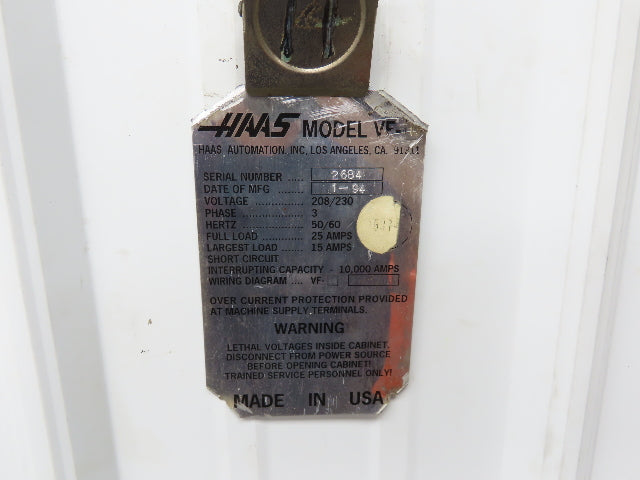 Haas VF-1 CNC Vertical 40-Taper Mill Spindle & Motor Assembly 208-230V 3Ph