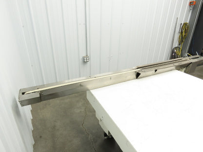 7.5"W x 84" Stainless Conveyor 1" Belt Width 60 FPM 98"OAL .25kw 230/460V 3PH