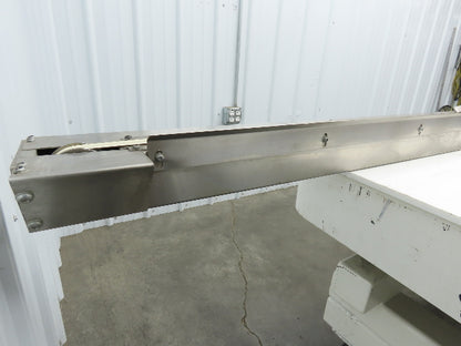 7.5"W x 84" Stainless Conveyor 1" Belt Width 60 FPM 98"OAL .25kw 230/460V 3PH