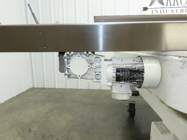 7.5"W x 84" Stainless Conveyor 1" Belt Width 60 FPM 98"OAL .25kw 230/460V 3PH