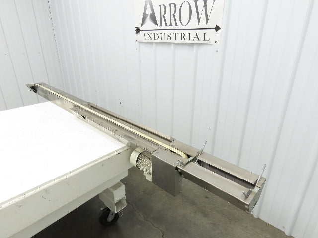 7.5"W x 84" Stainless Conveyor 1" Belt Width 60 FPM 98"OAL .25kw 230/460V 3PH