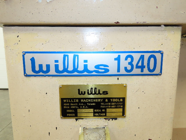 Willis PR1340 Micro Cut Turning Lathe 340x900mm 480V 3Hp 3Ph 36mm Bore Gap Bed