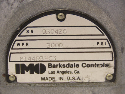 IMO Barksdale 6144R3HC3 Directional Control Valve High Pressure Side Porting
