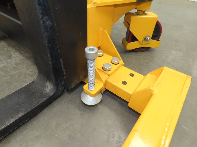 Uline H-2651 Straddle Pallet Stacker Forklift 2200 lb 63" 12V Lift Manual Push