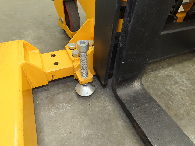 Uline H-2651 Straddle Pallet Stacker Forklift 2200 lb 63" 12V Lift Manual Push