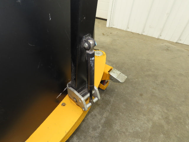 Uline H-2651 Straddle Pallet Stacker Forklift 2200 lb 63" 12V Lift Manual Push