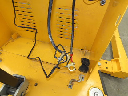 Uline H-2651 Straddle Pallet Stacker Forklift 2200 lb 63" 12V Lift Manual Push