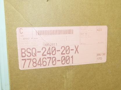 Greenheck BSQ Square Centrifugal Inline Fan 2Hp 230/460V 3Ph 7534 CFM