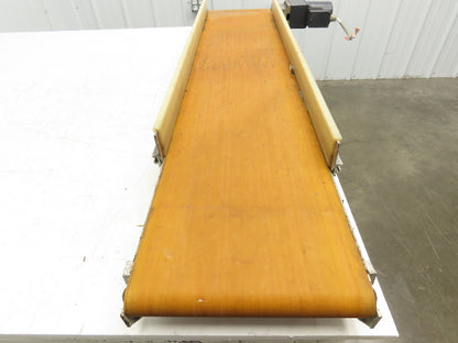 QC Industries 10"W x 47.5"L Low Profile Flat Belt Conveyor 250mm 115V 12FPM