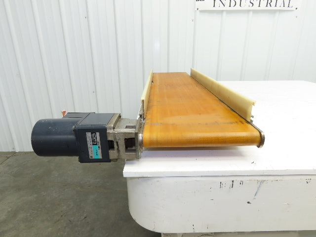 QC Industries 10"W x 47.5"L Low Profile Flat Belt Conveyor 250mm 115V 12FPM
