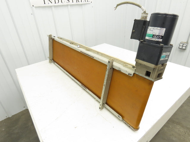 QC Industries 10"W x 47.5"L Low Profile Flat Belt Conveyor 250mm 115V 12FPM