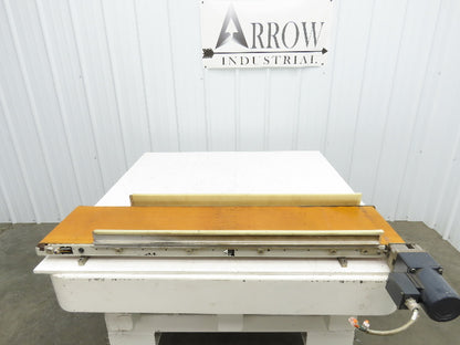 QC Industries 10"W x 47.5"L Low Profile Flat Belt Conveyor 250mm 115V 12FPM