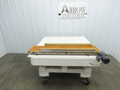 QC Industries 10"W x 47.5"L Low Profile Flat Belt Conveyor 250mm 115V 12FPM