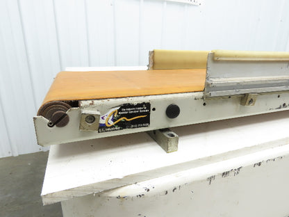 QC Industries 10"W x 47.5"L Low Profile Flat Belt Conveyor 250mm 115V 12FPM