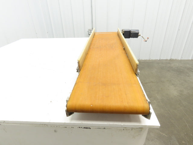 QC Industries 10"W x 47.5"L Low Profile Flat Belt Conveyor 250mm 115V 12FPM