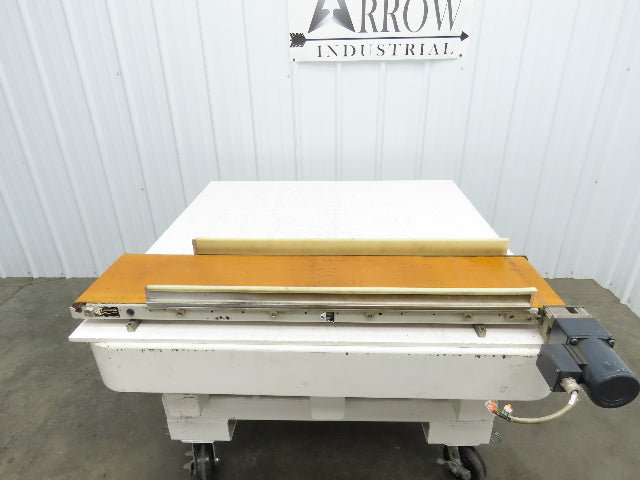 QC Industries 10"W x 47.5"L Low Profile Flat Belt Conveyor 250mm 115V 12FPM