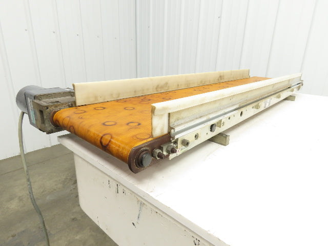 QC Industries 10"W x 47.5"L Low Profile Flat Belt Conveyor 250mm 115V 12FPM