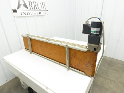 QC Industries 10"W x 47.5"L Low Profile Flat Belt Conveyor 250mm 115V 12FPM