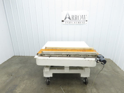 QC Industries 10"W x 47.5"L Low Profile Flat Belt Conveyor 250mm 115V 12FPM