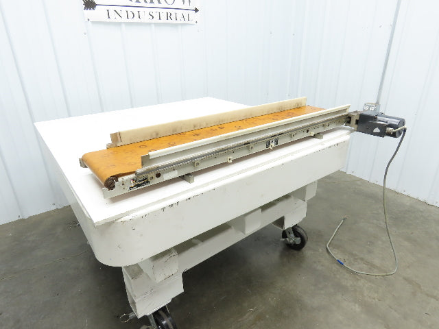 QC Industries 10"W x 47.5"L Low Profile Flat Belt Conveyor 250mm 115V 12FPM
